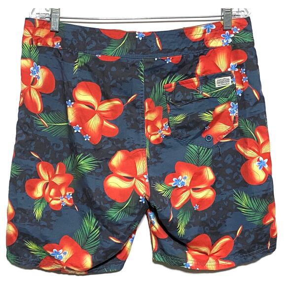 Third & Army Board Shorts Mens 32 Floral Tropical Hawaiian Beach Cruise Vacation - Picture 3 of 9